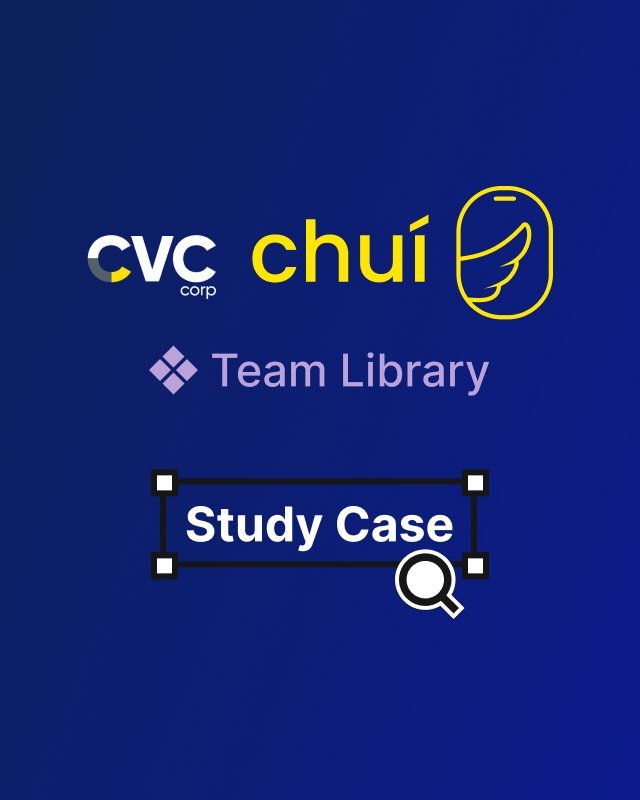 Capa do estudo de caso Team Library do design system chuí, da CVC